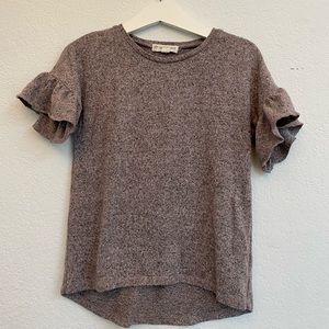 Tucker + Tate girls sweater with ruffle sleeves